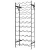 Black Metal 40-Bottle Wine Rack with Wall Anchors