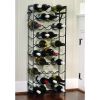 Black Metal 40-Bottle Wine Rack with Wall Anchors
