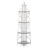 Ornate 4-Tier Metal Corner Bakers Rack Kitchen Dining Shelf